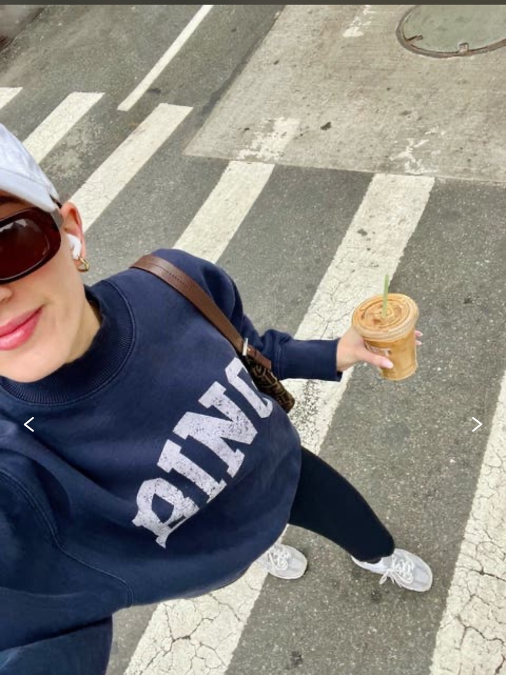 Anine Bing Navy Bradie ‘BING’ Logo Sweatshirt in Navy